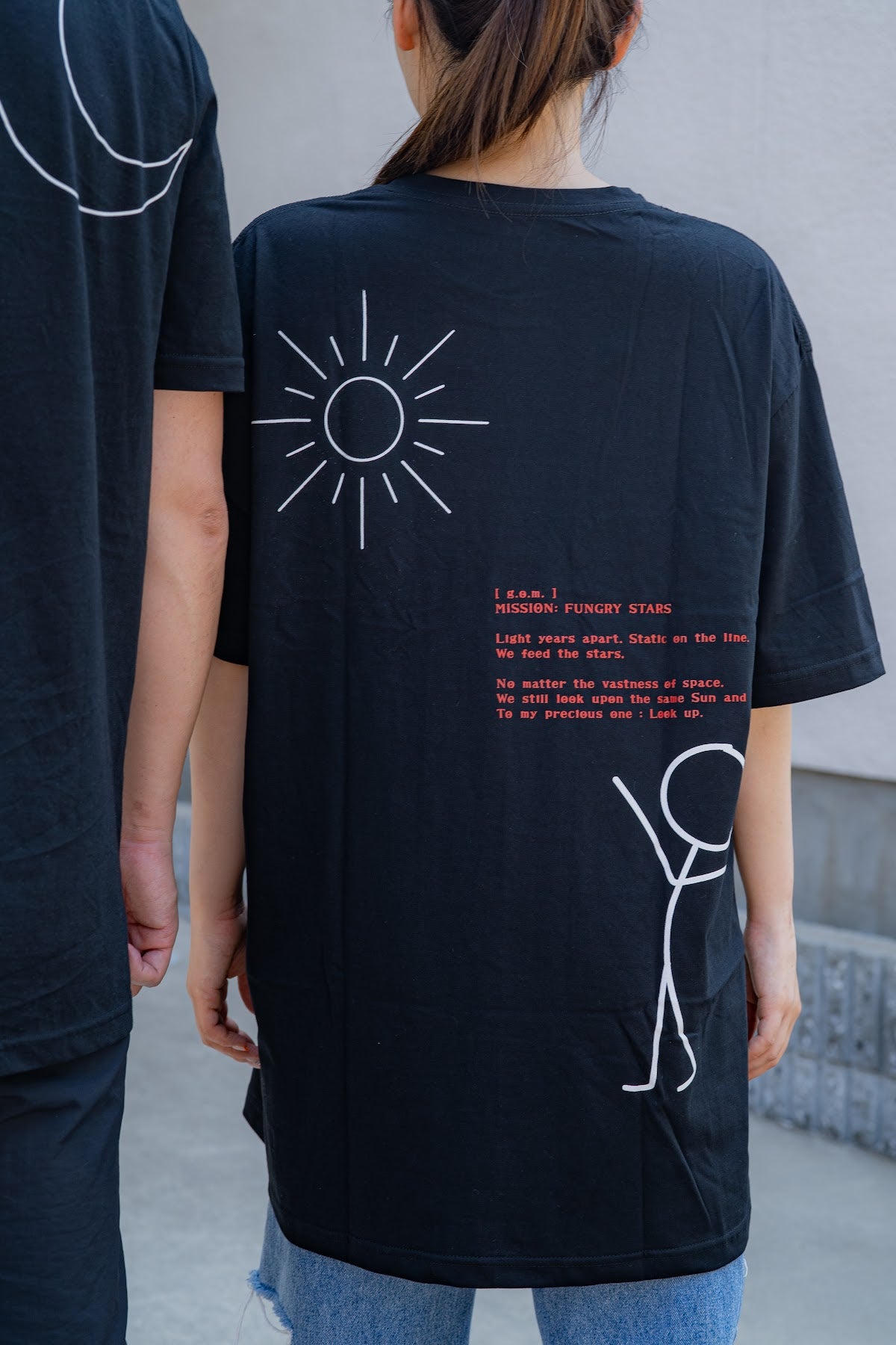 Tシャツ ブラック バックプリント
